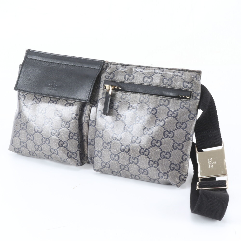 Gucci GG Imprime 28566 Leather 2-Way Body Bag (Waist Pouch/Shoulder Bag) for Men